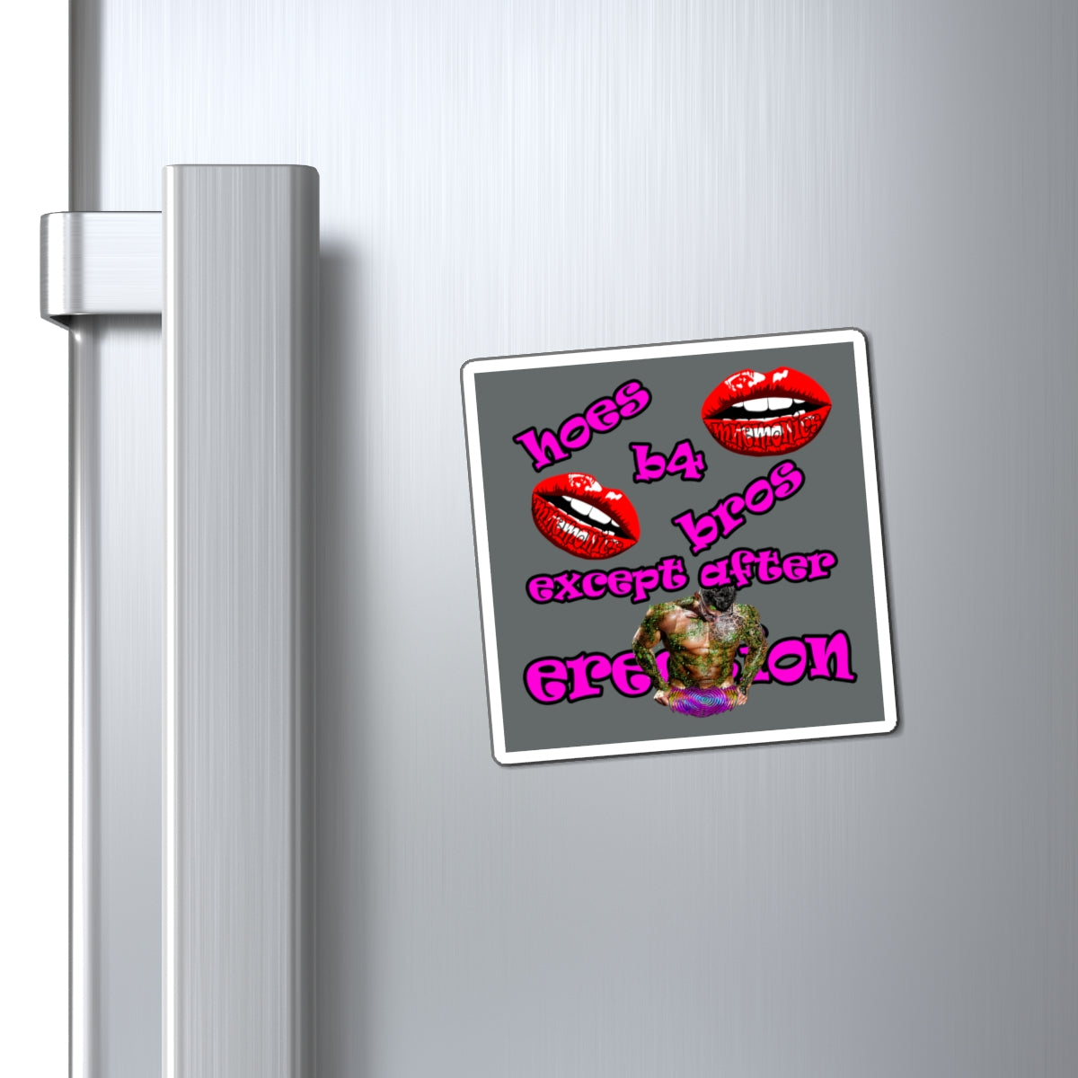 hoes b4 bros - Magnets - (dark grey)
