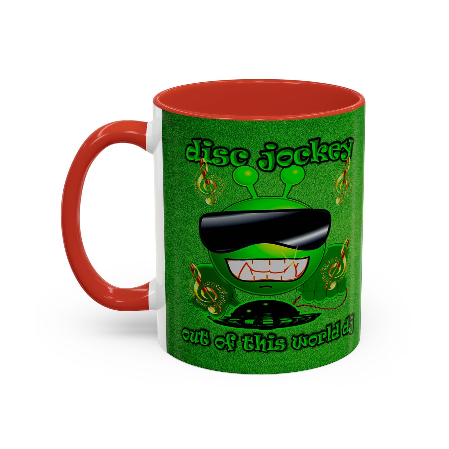 disc jockey - Accent Mug (green turf)