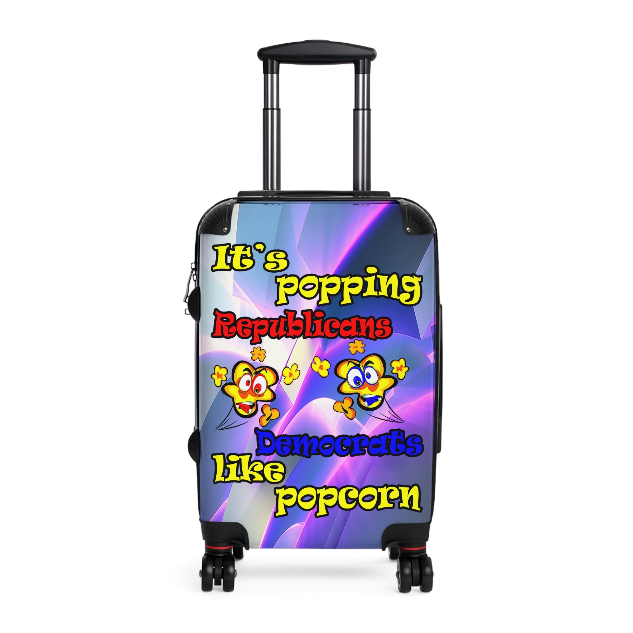 popping like popcorn - Suitcase (grey-pink wave)