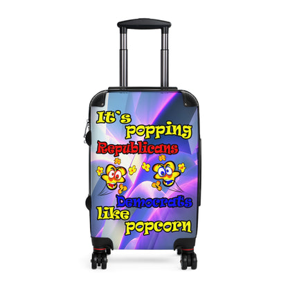 popping like popcorn - Suitcase (grey-pink wave)