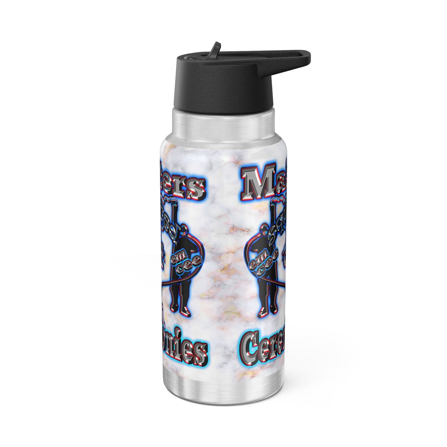 em cee squared - Gator Tumbler, 32oz (white marble)
