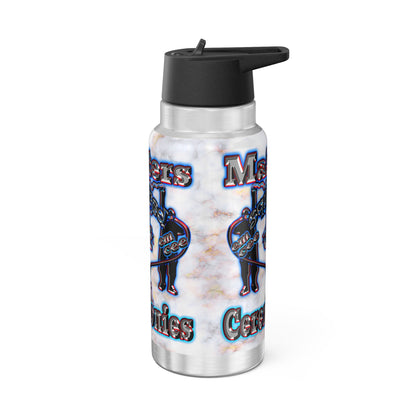em cee squared - Gator Tumbler, 32oz (white marble)