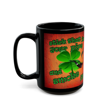 celtics logo - Black Mug (burnt orange)
