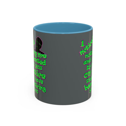 noticed you noticing - Accent Mug (dark grey)