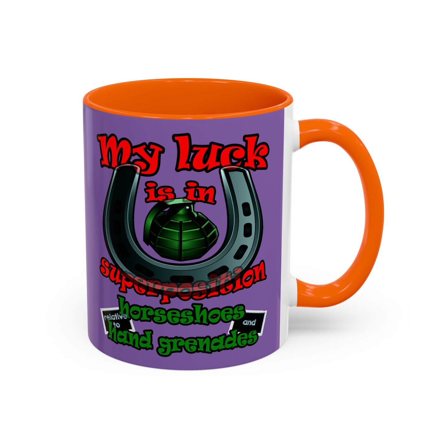 my luck - Accent Mug (light purple)