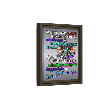 doggystyle - framed canvas art (brushed nickel)