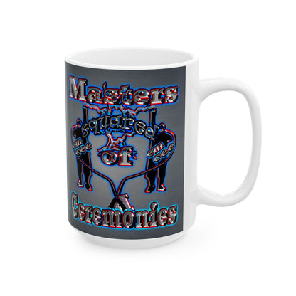 em cee squared - White Mug (grey-light grey)