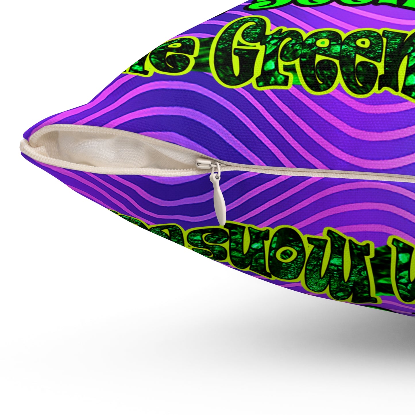 christmas spirits of boston - Spun Polyester Square Pillow - (purple wave)