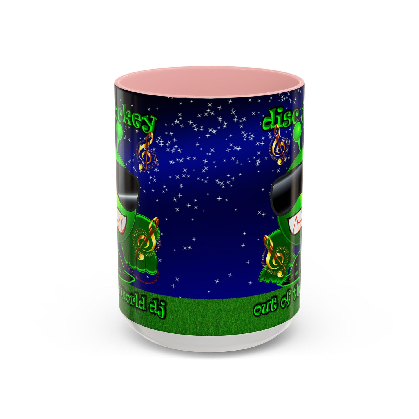 disc jockey - Accent Mug ('snoops' background)