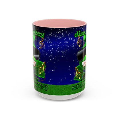 disc jockey - Accent Mug ('snoops' background)
