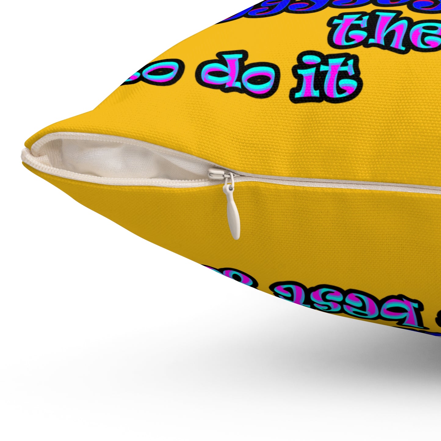 doggystyle - Spun Polyester Square Pillow - (yellow)