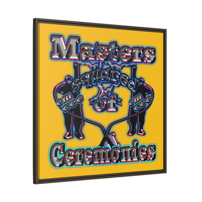 em cee squared - framed canvas art (yellow)