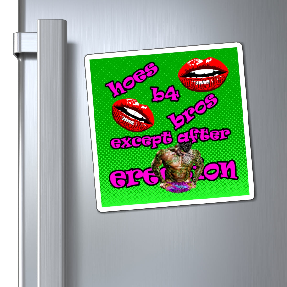 hoes b4 bros - Magnets - (logo green)
