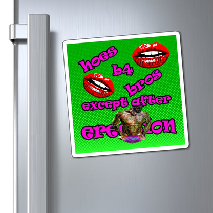 hoes b4 bros - Magnets - (logo green)