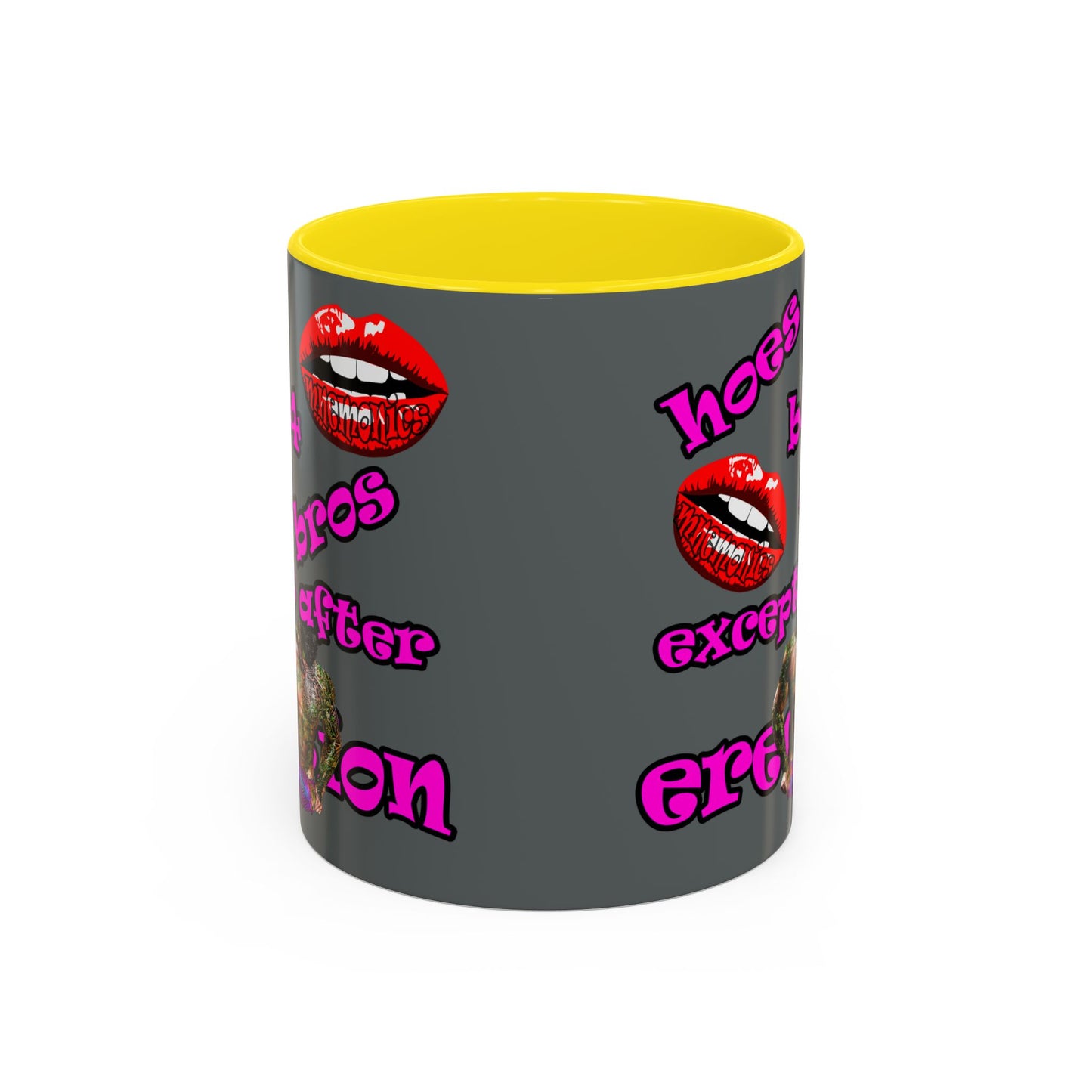 hoes b4 bros - Accent Mug (dark grey)