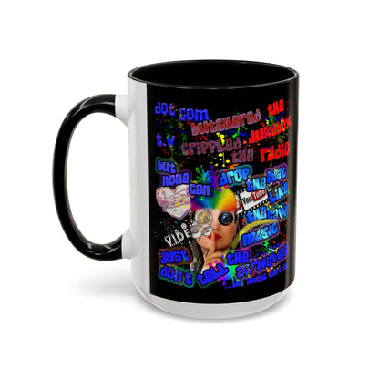 drop the beat - Accent Mug (black)
