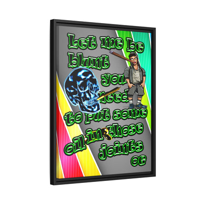 og - framed canvas art (rainbow split)
