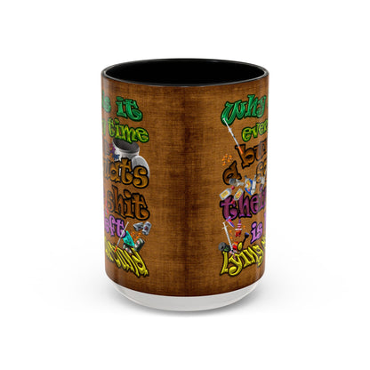 the bum's shit - Accent Mug (brown papyrus)