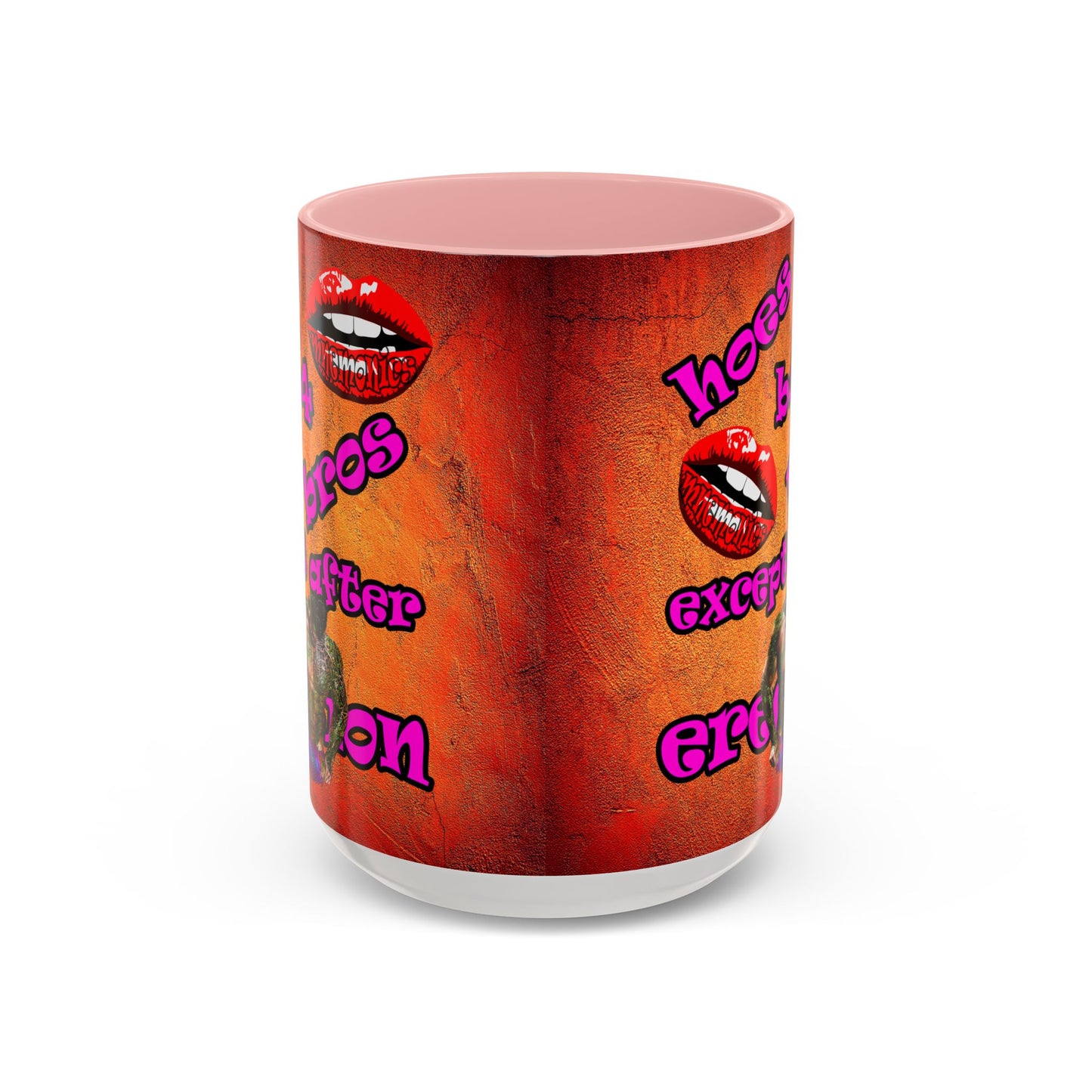 hoes b4 bros - Accent Mug (burnt orange)