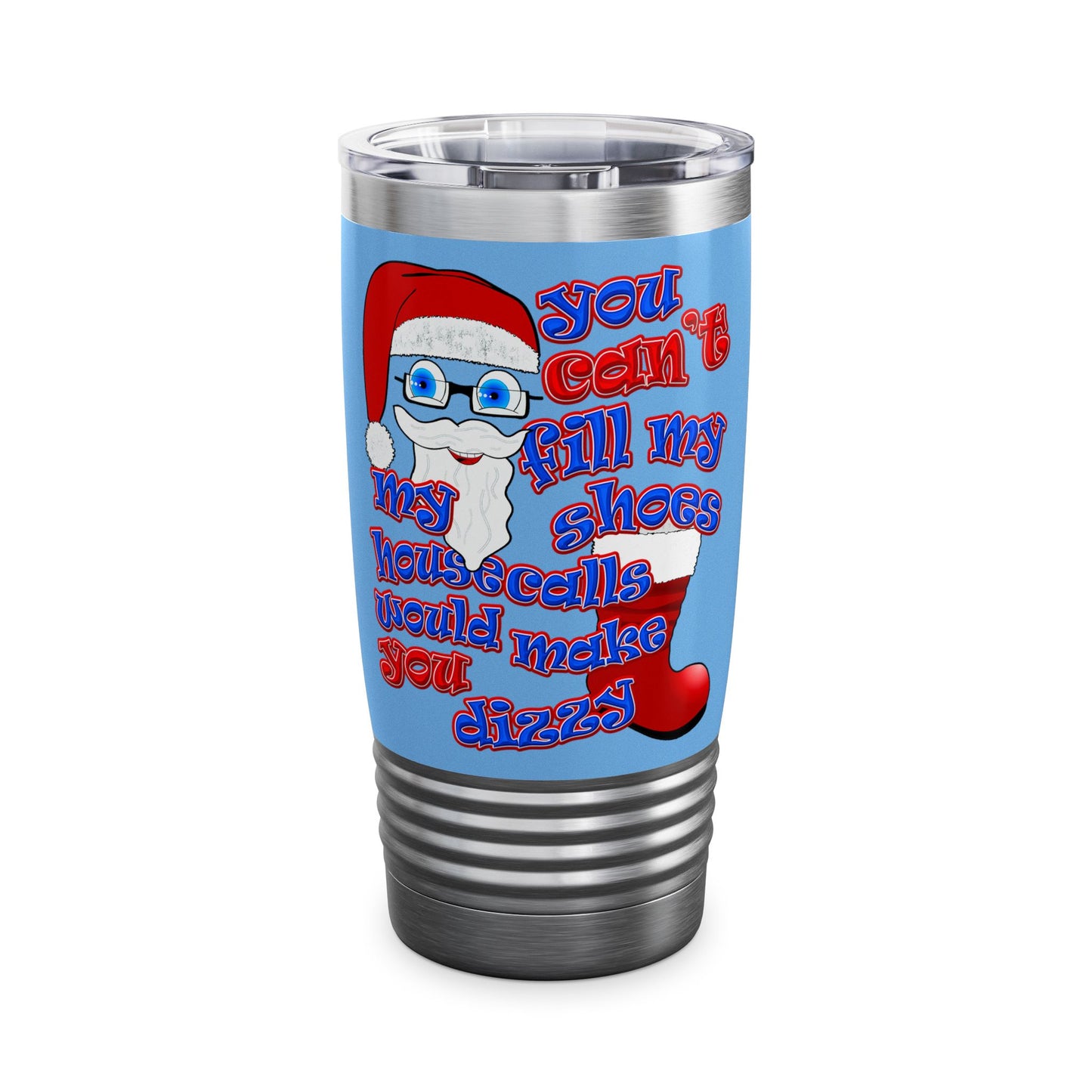 santa's shoes - Ringneck Tumbler, 20oz (light blue)