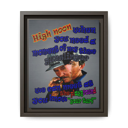 high noon - framed canvas art (grey-light grey)