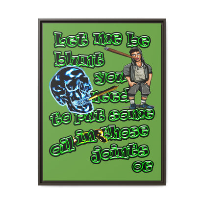 og - framed canvas art (green)