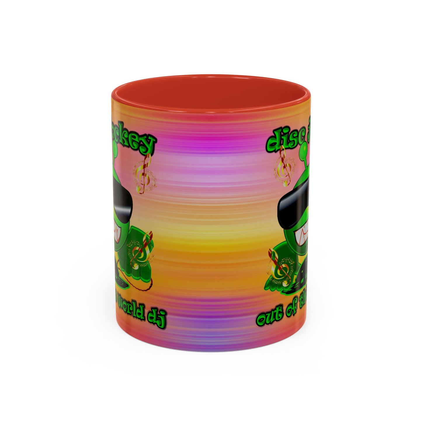 disc jockey - Accent Mug (color blur)