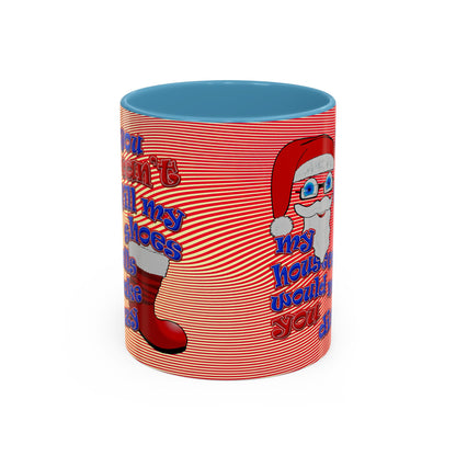 santa's shoes - Accent Mug (yellow-orange wave)