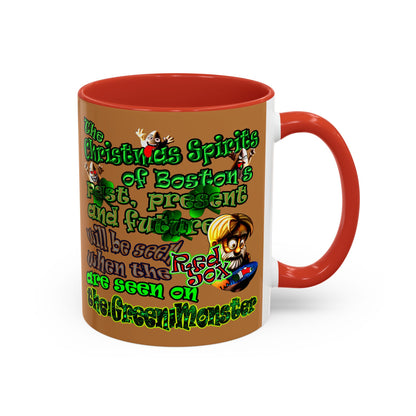 christmas spirits of boston - Accent Mug (light brown)