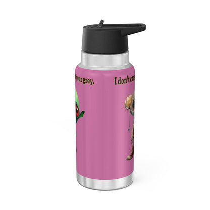 I don't care that your grey - Gator Tumbler, 32oz (light pink)