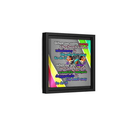 doggystyle - framed canvas art (rainbow split)
