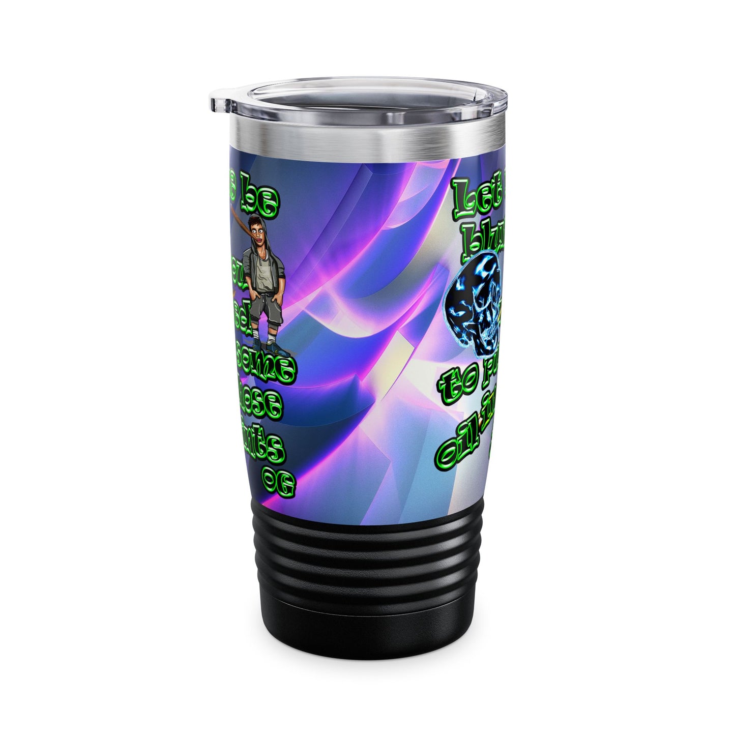 og - Ringneck Tumbler, 20oz (grey-pink wave)