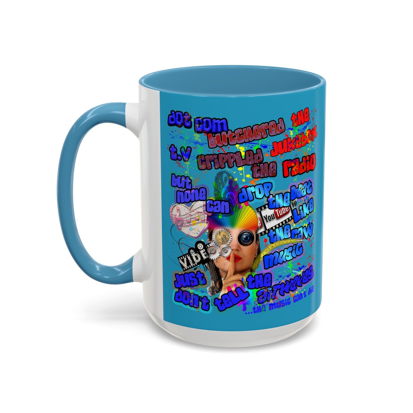 drop the beat - Accent Mug (turquoise)