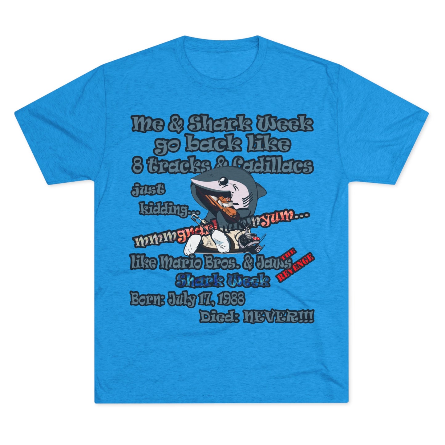 shark week - Unisex Tri-Blend Crew Tee