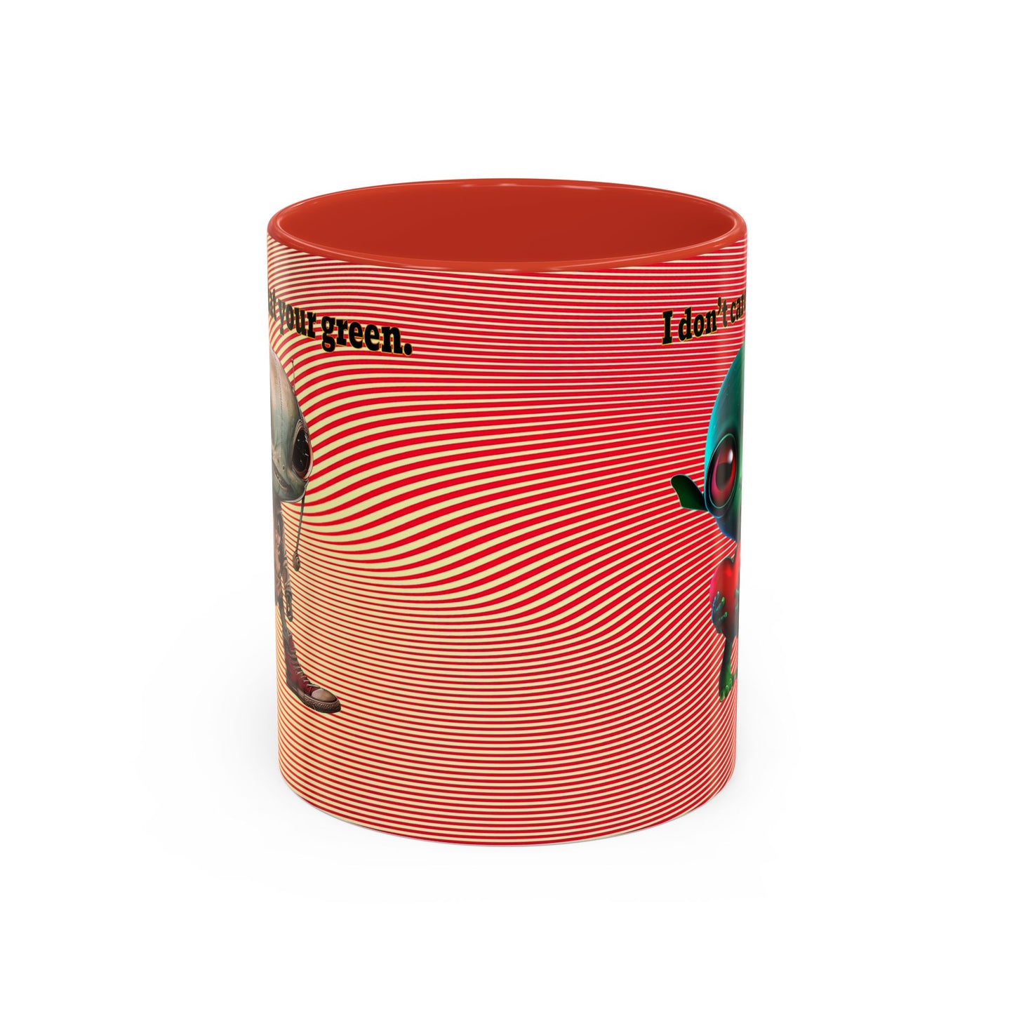 I don't care that your grey - Accent Mug (yellow-orange wave)