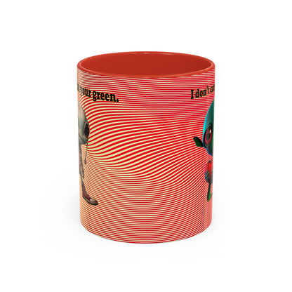 I don't care that your grey - Accent Mug (yellow-orange wave)