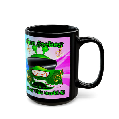 disc jockey - Black Mug (light blue-pink wave)