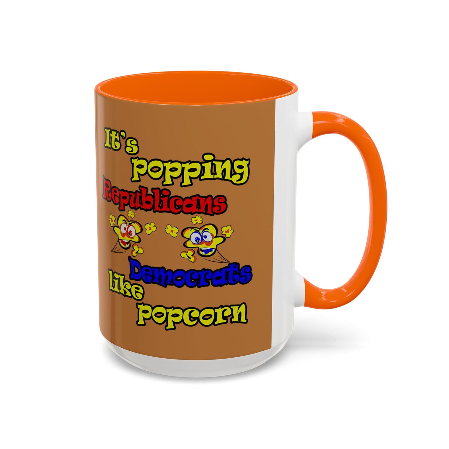 popping like popcorn - Accent Mug (light brown)