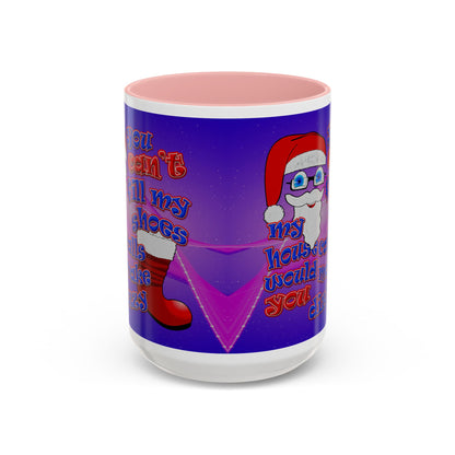 santa's shoes - Accent Mug (purple-pink wave)