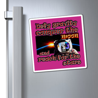 defy conquer reach - Magnets - (pink)