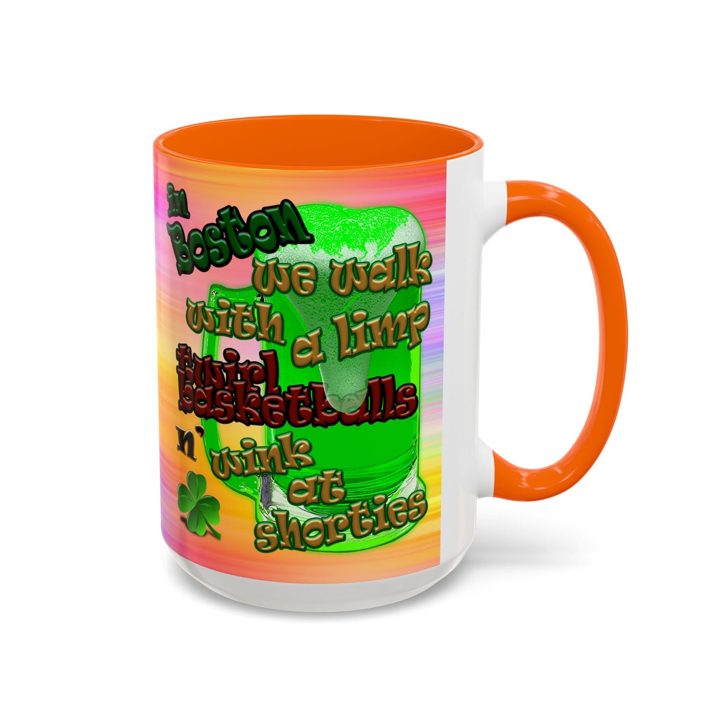 celtics logo - Accent Mug (color blur)
