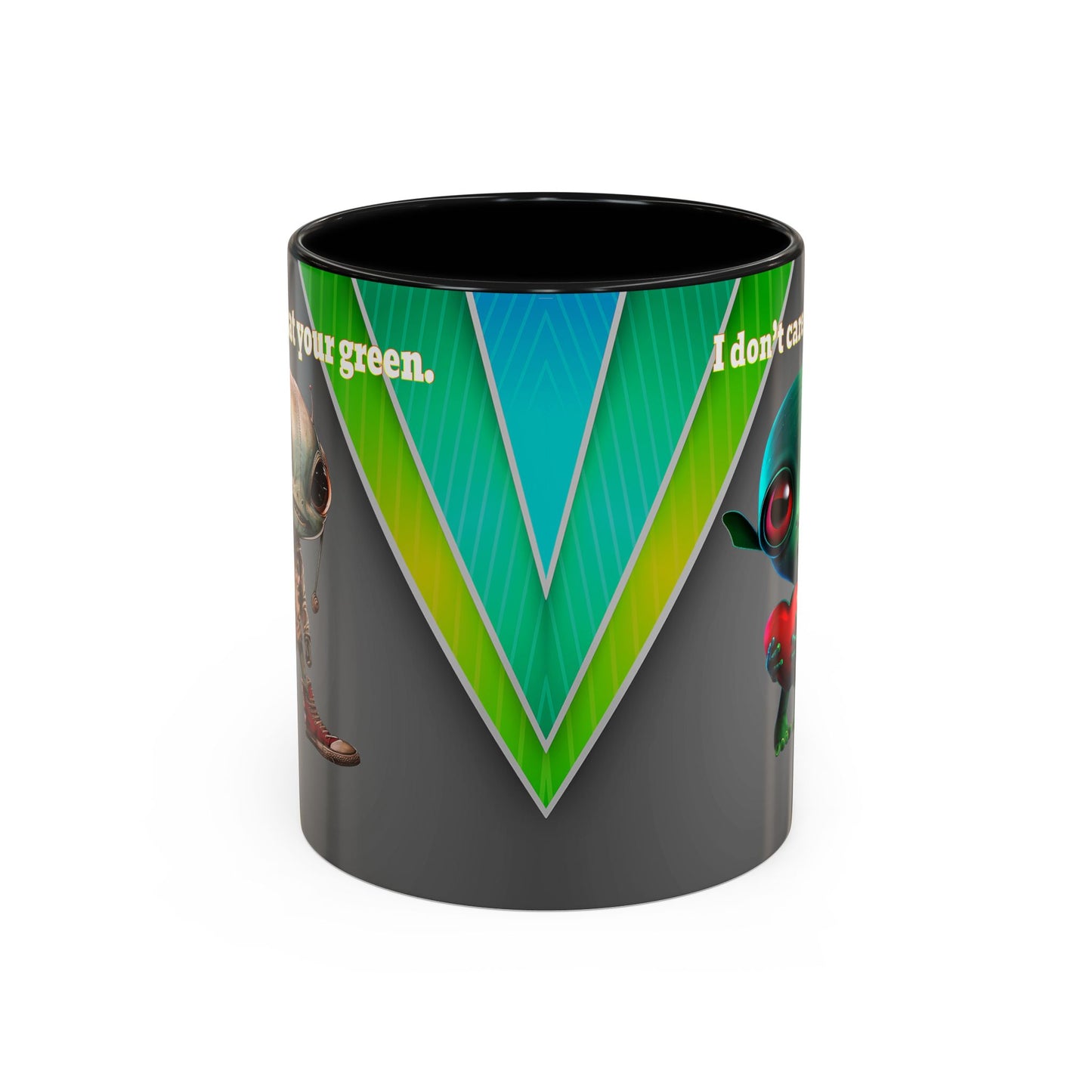 I don't care that your grey - Accent Mug (rainbow split)