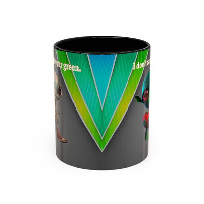 I don't care that your grey - Accent Mug (rainbow split)