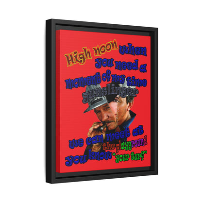 high noon - framed canvas art (red)