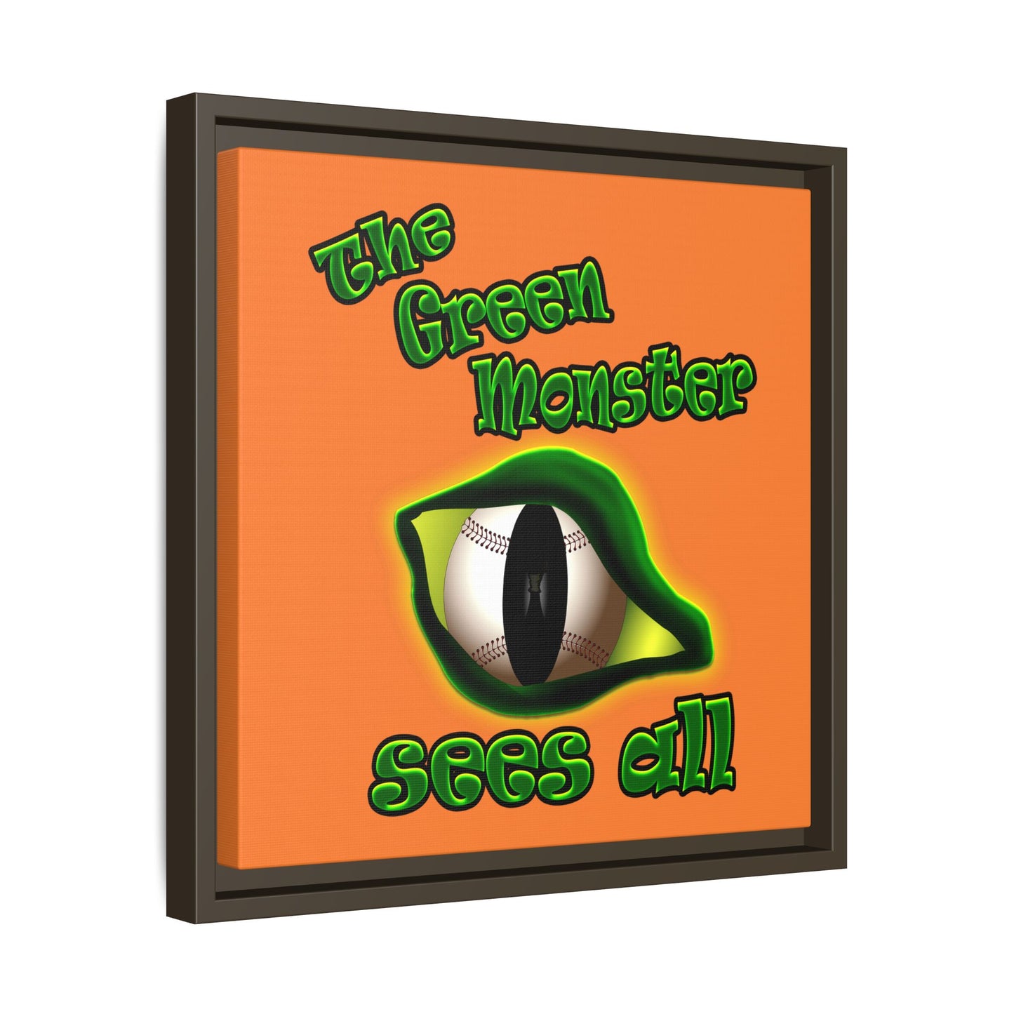 green monster - framed canvas art (crusta)