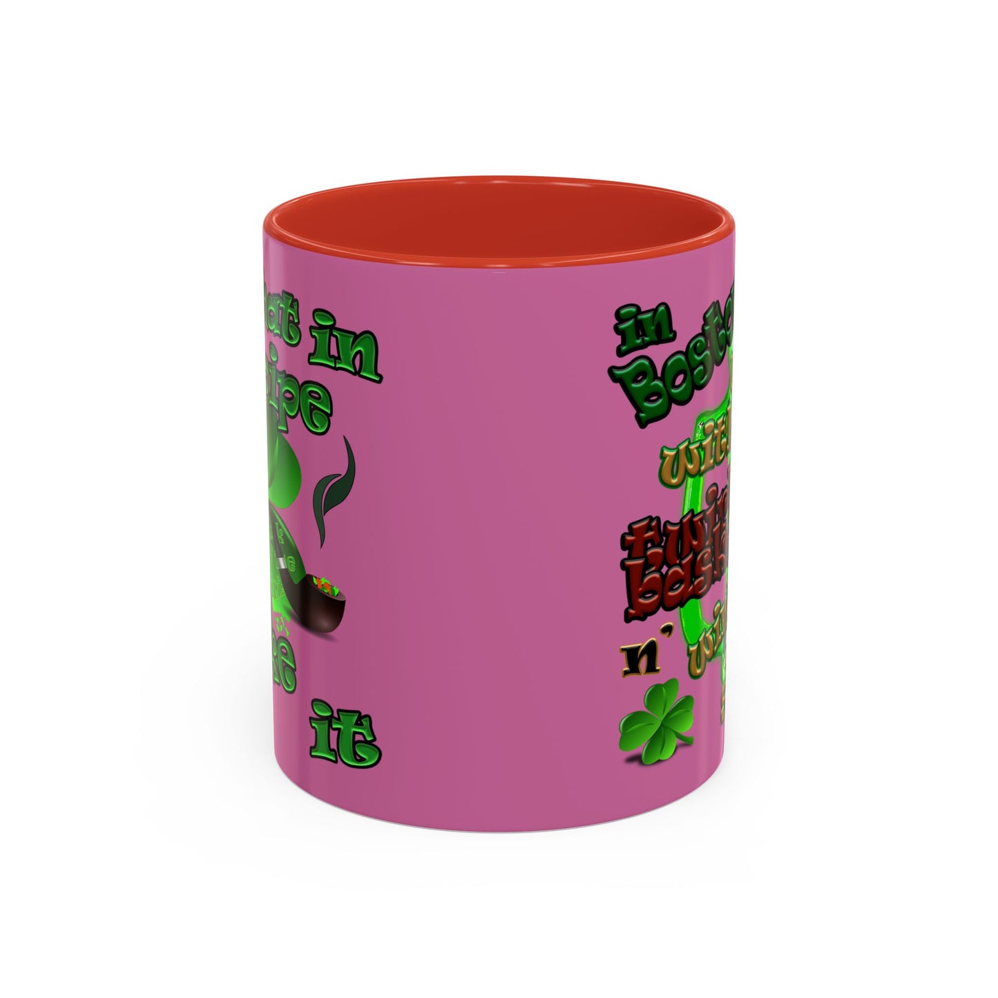 celtics logo - Accent Mug (light pink)