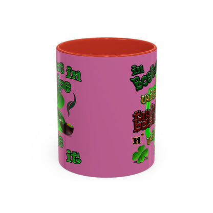 celtics logo - Accent Mug (light pink)