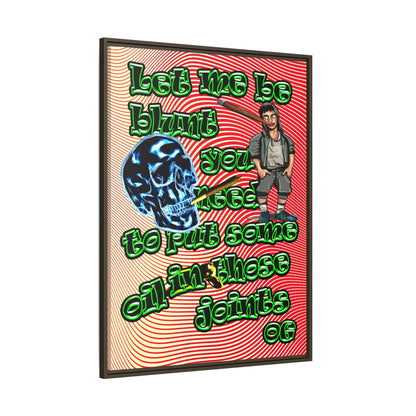 og - framed canvas art (yellow-orange wave)