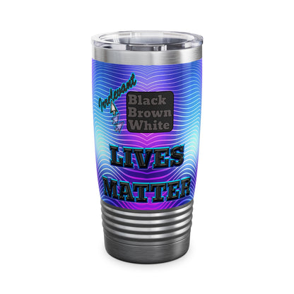 irrelevant - Ringneck Tumbler, 20oz (purple wave)
