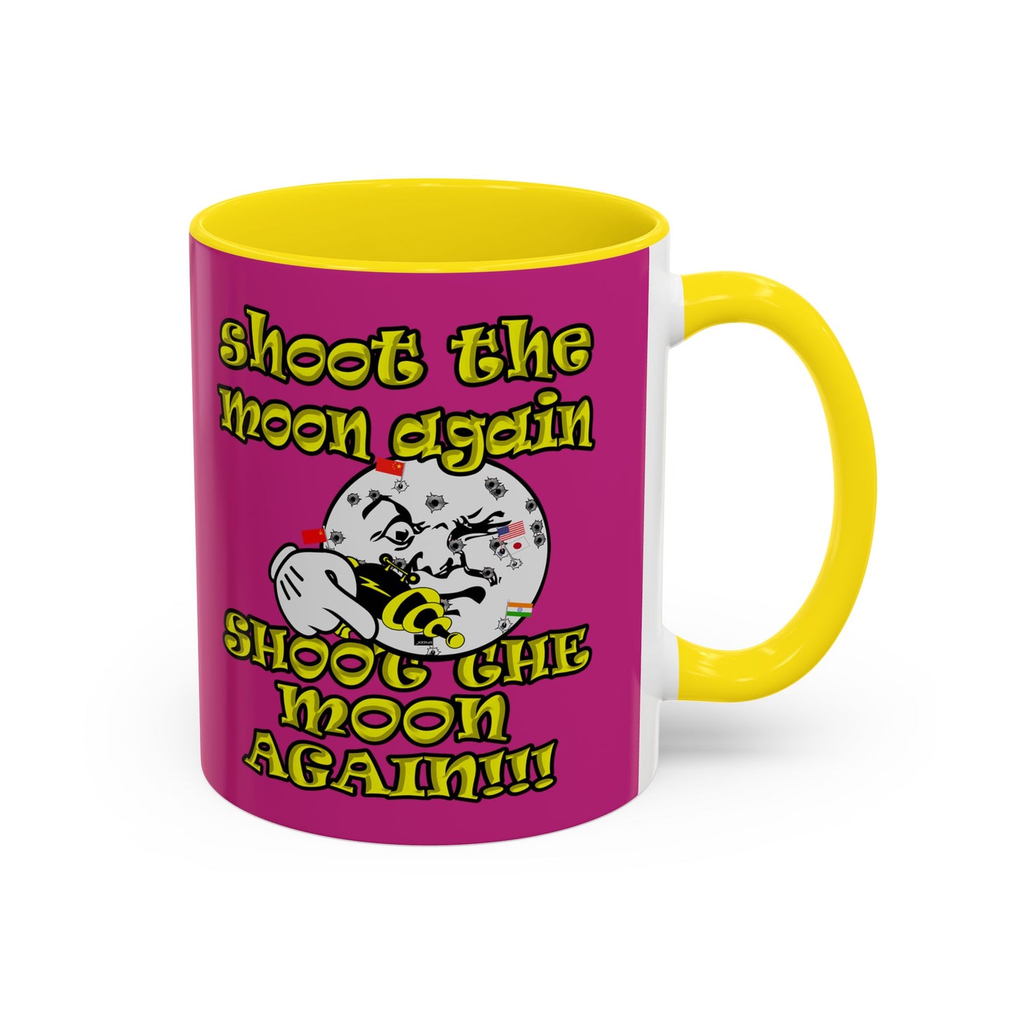 shoot the moon again - Accent Mug (pink)